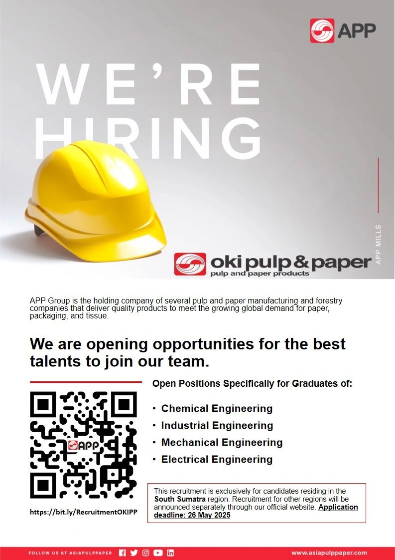 Lowongan Kerja PT OKI Pulp & Paper Mills (APP Sinar Mas)