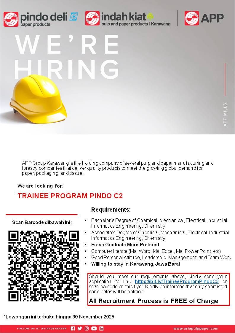 Lowongan Kerja Trainee Program Pindo C2