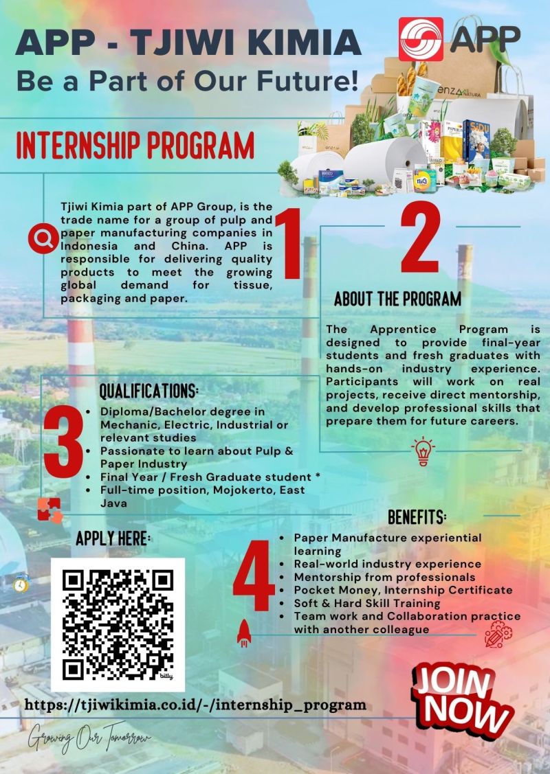 Internship Program - PT Pabrik Kertas Tjiwi Kimia Tbk